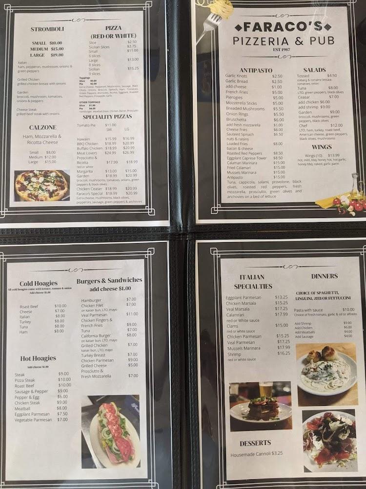 Faraco's Pizzeria & Restaurant Menu image 1